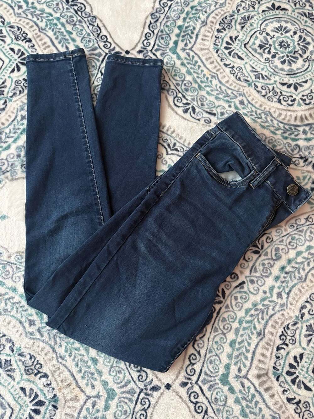 SO Ultimate Super High Rise Jegging Dark Wash Blue Stretch Denim Pants